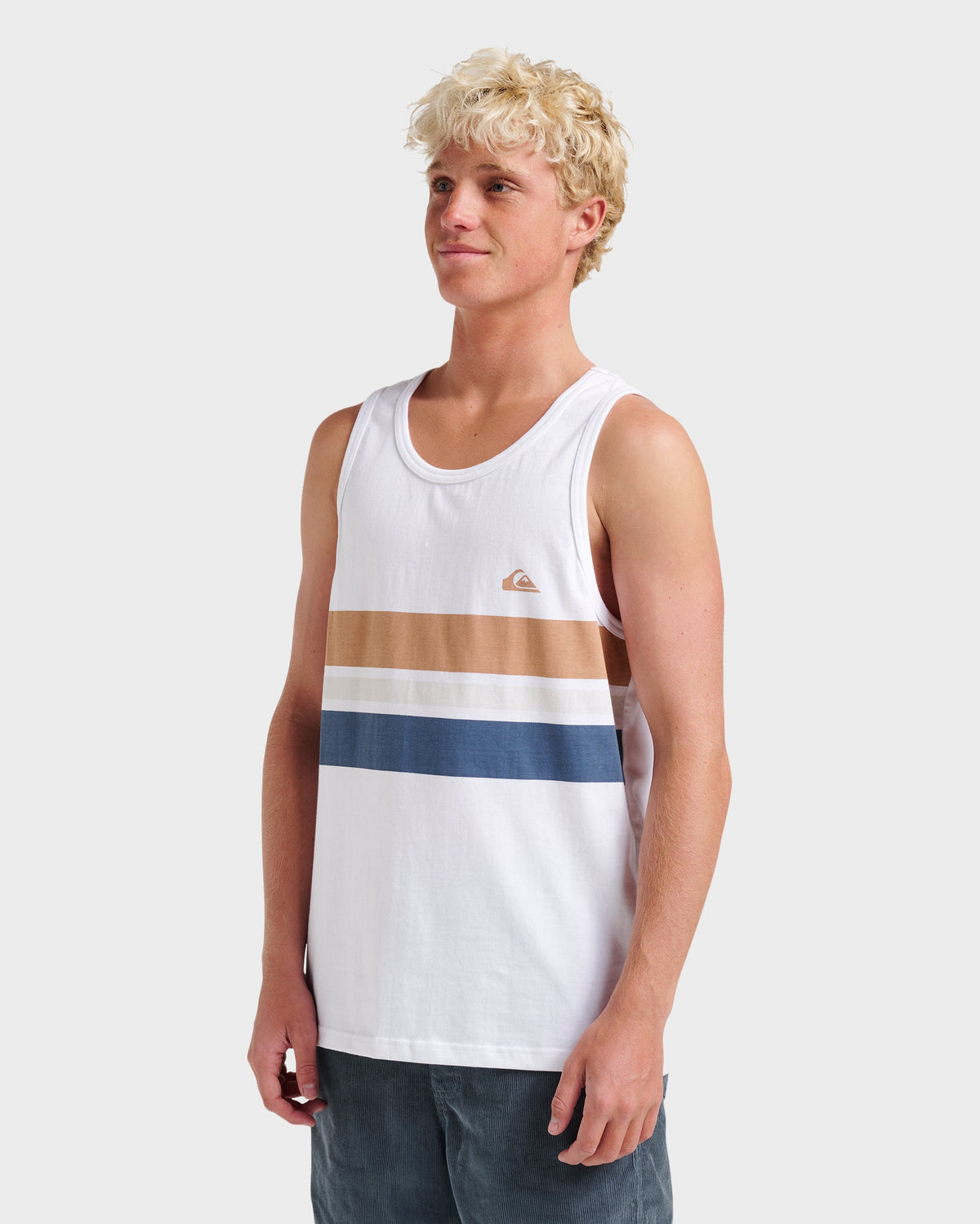 Og Stripe Tank - White | Quick Silver