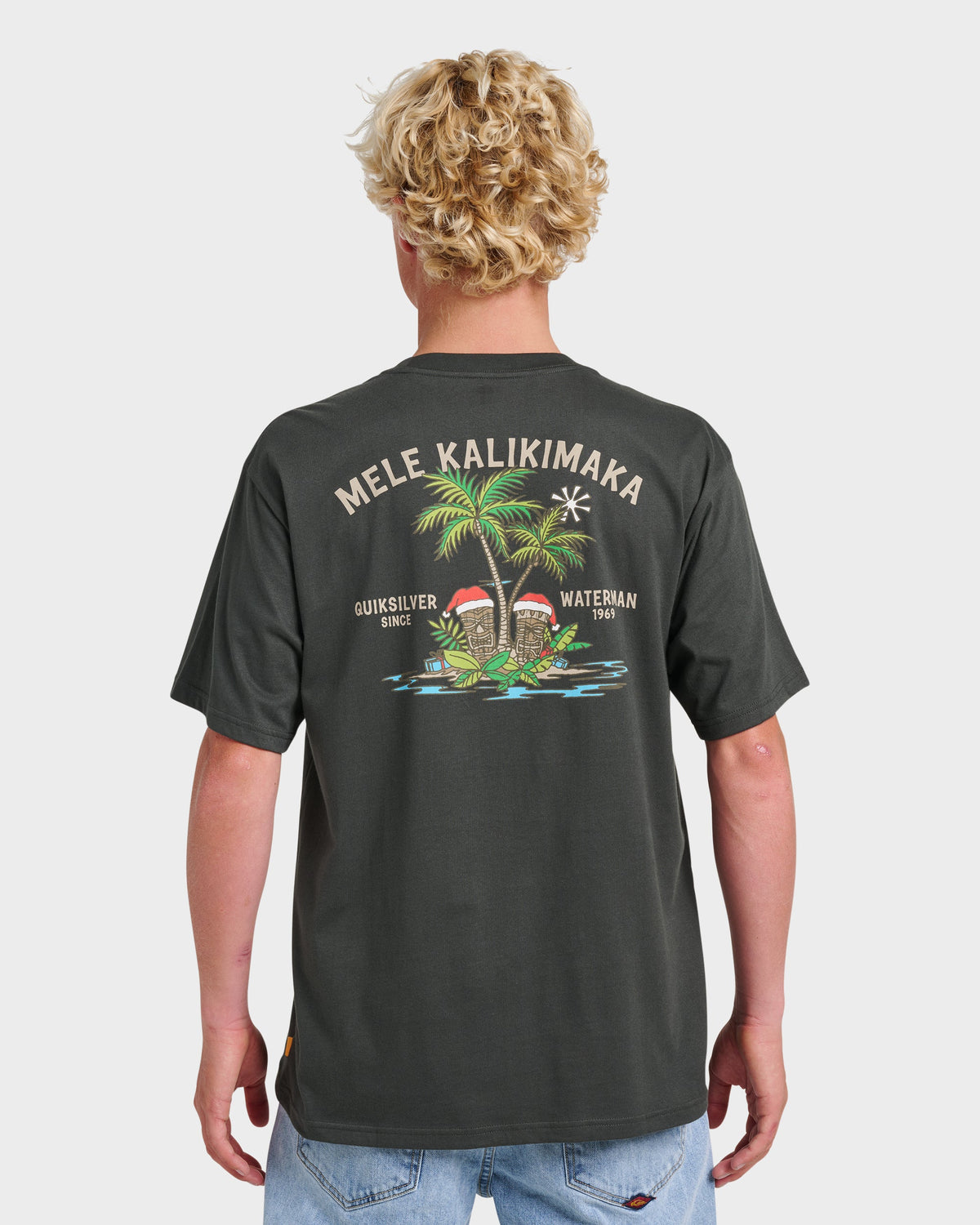 Waterman Tiki Holiday Classic T-shirt - Phantom | Quick Silver