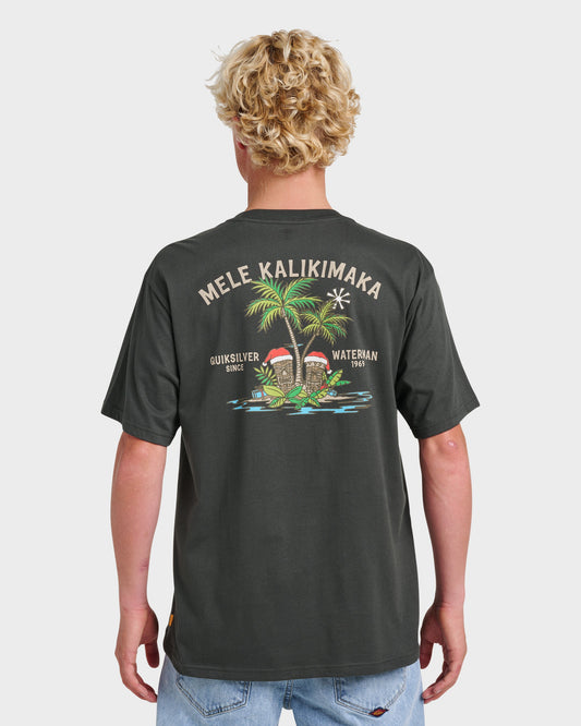 Waterman Tiki Holiday Classic T-shirt - Phantom | Quick Silver