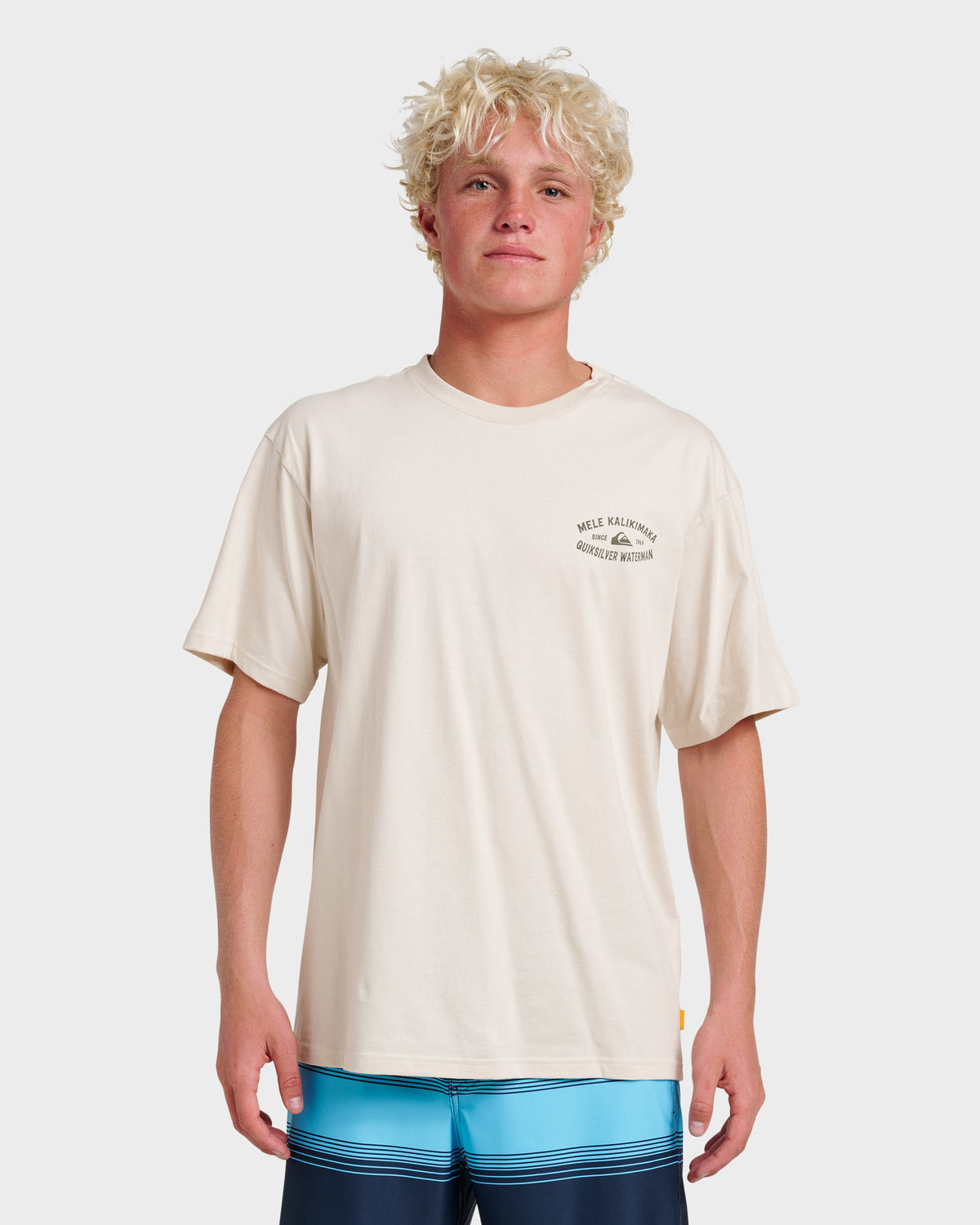 Waterman Tiki Holiday Classic T-shirt - Moonbeam | Quick Silver