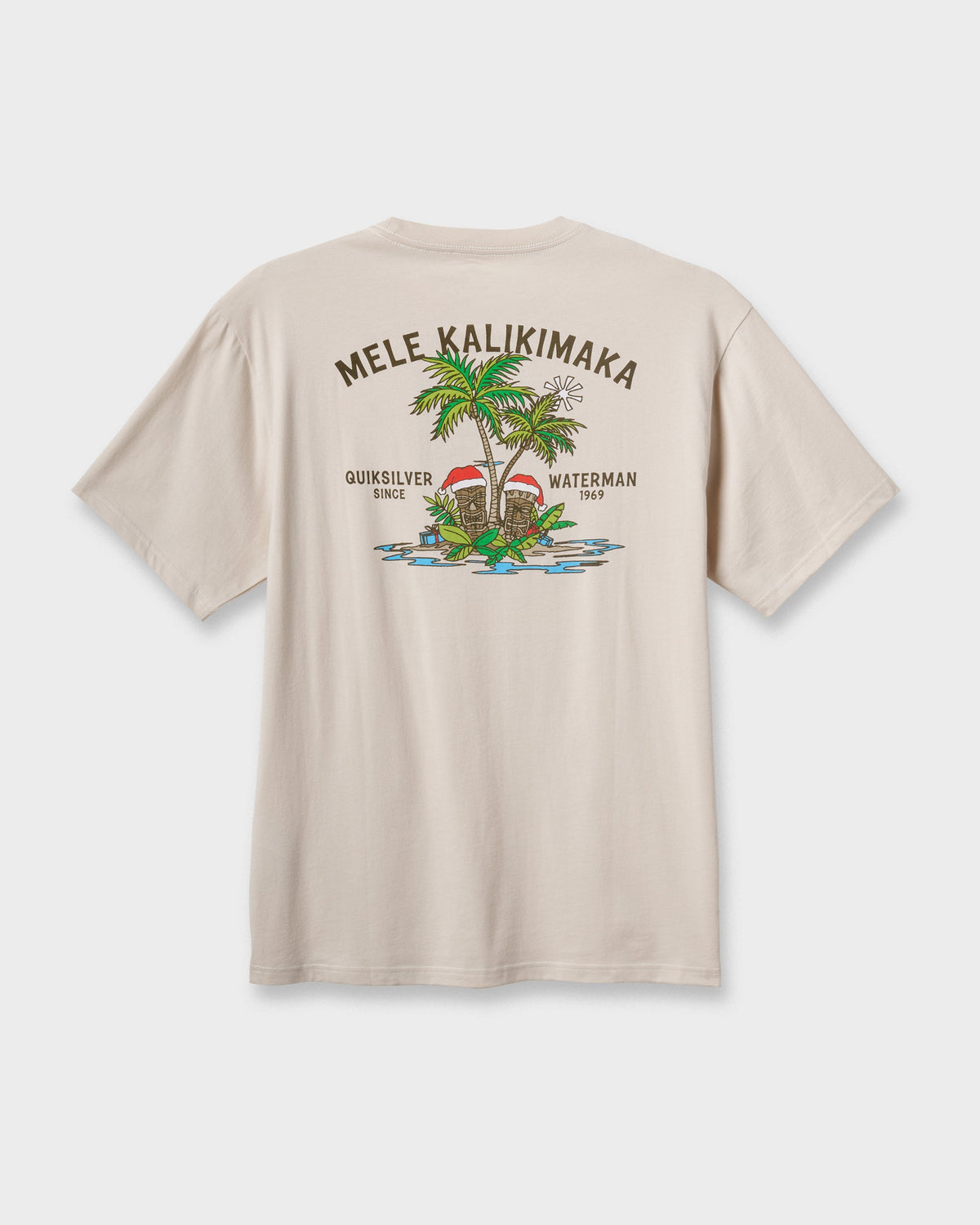 Waterman Tiki Holiday Classic T-shirt - Moonbeam | Quick Silver