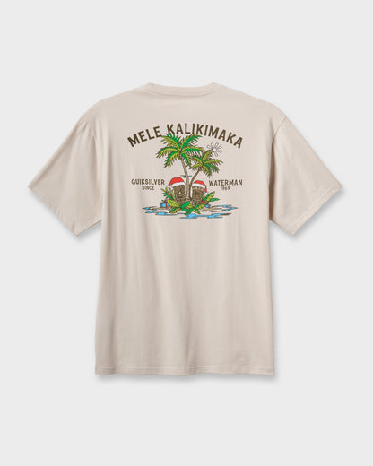 Waterman Tiki Holiday Classic T-shirt - Moonbeam | Quick Silver
