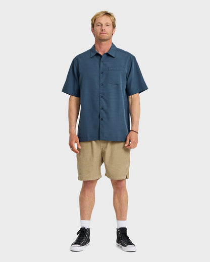 Waterman Centinela Premium Anti-Wrinkle Shirt - Navy | Quick Silver
