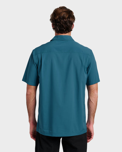 Chaser Short Sleeve Woven Shirt - Real Teal | Quick Silver