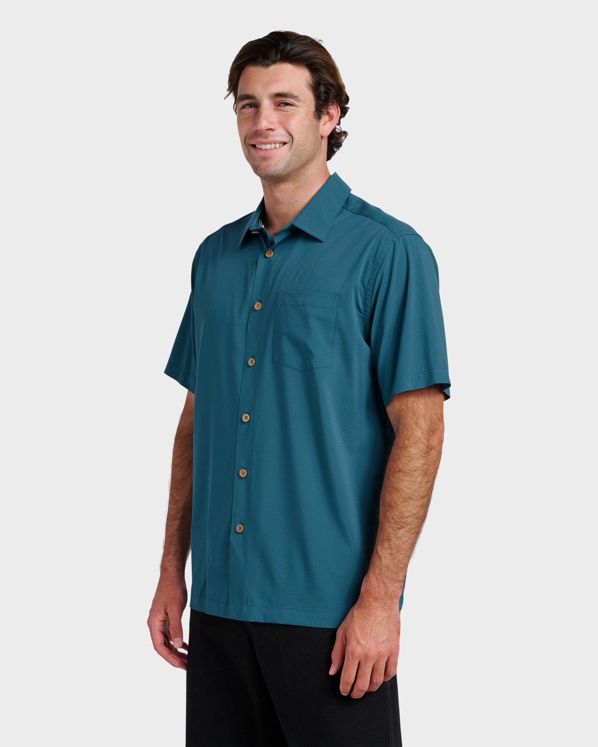 Chaser Short Sleeve Woven Shirt - Real Teal | Quick Silver