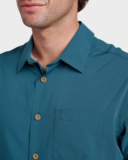 Chaser Short Sleeve Woven Shirt - Real Teal | Quick Silver