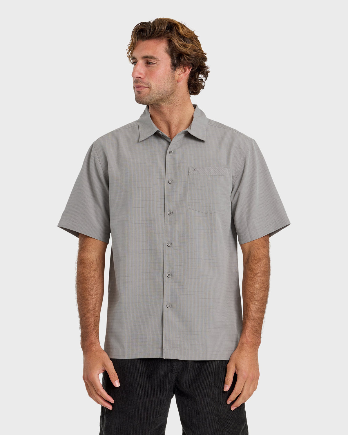Waterman Centinela Premium Anti-Wrinkle Shirt - Grey | Quick Silver
