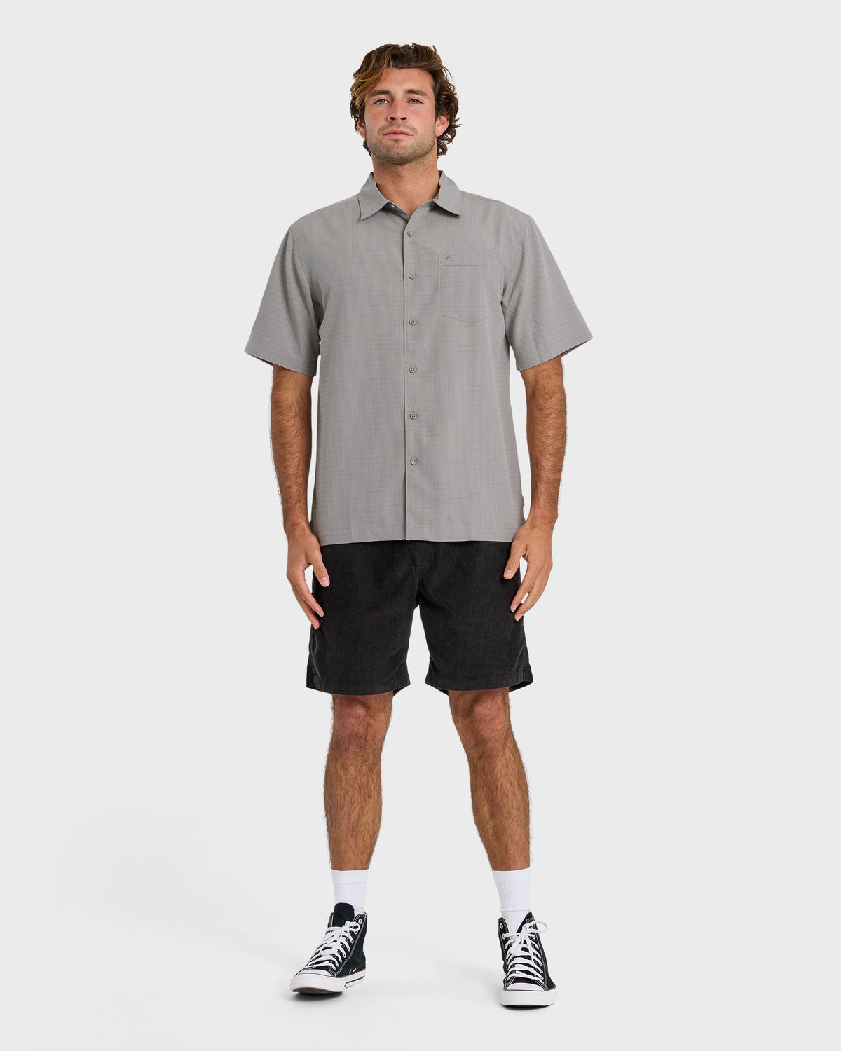 Waterman Centinela Premium Anti-Wrinkle Shirt - Grey | Quick Silver