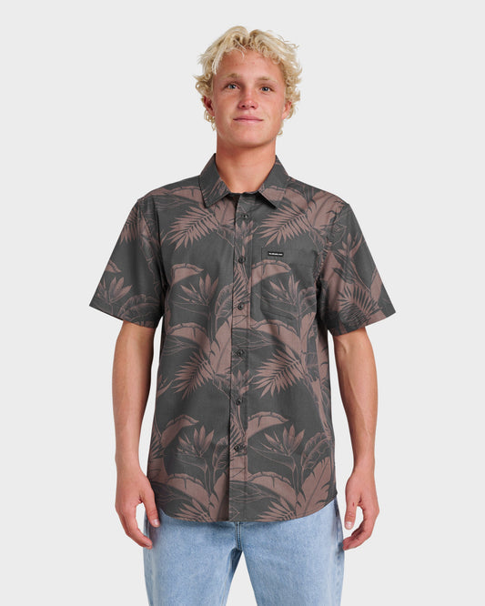 Kahanu Classic Short Sleeve Shirt - Black | Quick Silver