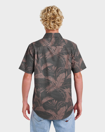 Kahanu Classic Short Sleeve Shirt - Black | Quick Silver