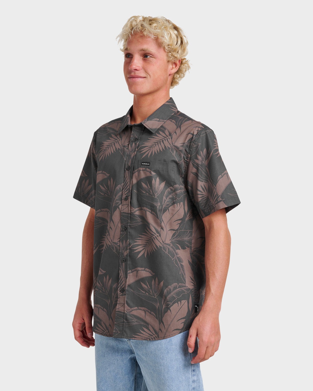 Kahanu Classic Short Sleeve Shirt - Black | Quick Silver