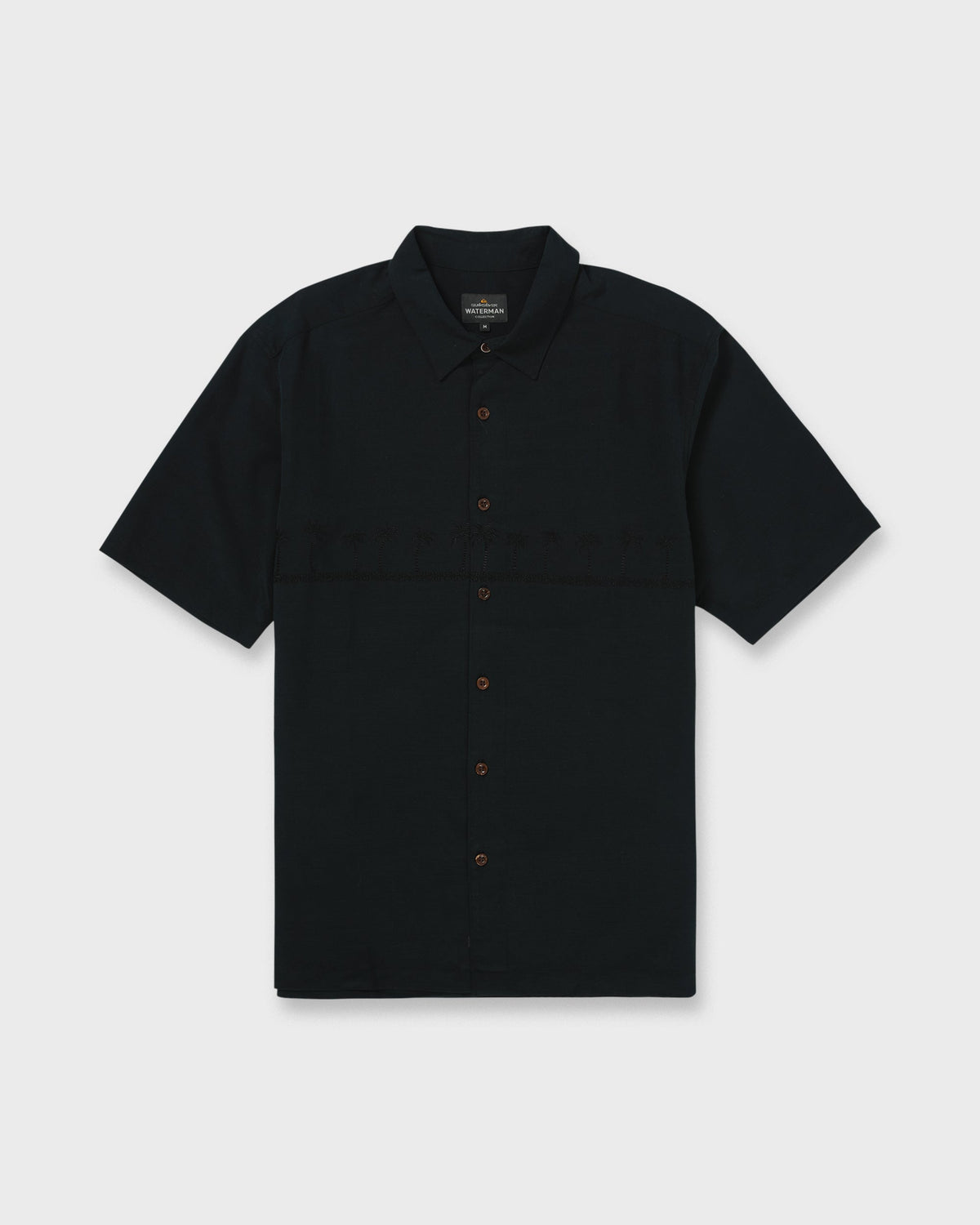 Waterman Tahiti Palms Premium Anti-Wrinkle Shirt - Black | Quick Silver