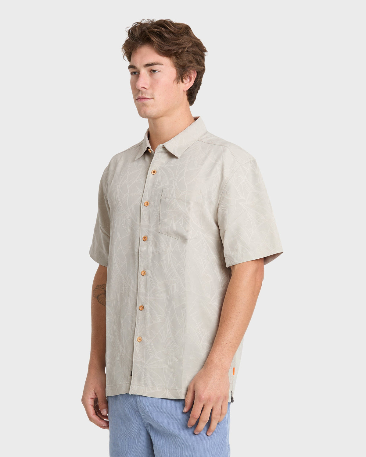 Waterman Island Jungle Shirt - Pelican | Quick Silver