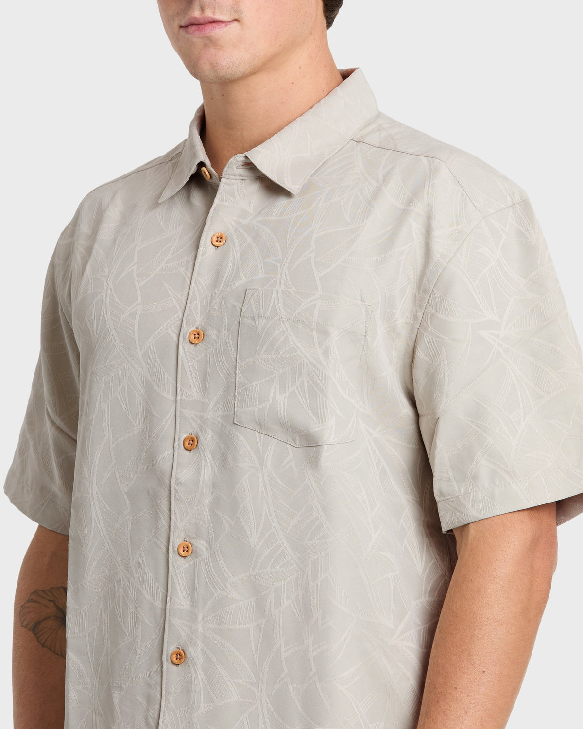 Waterman Island Jungle Shirt - Pelican | Quick Silver