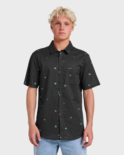 Mini Dimensions Classic Short Sleeve Shirt - Black | Quick Silver