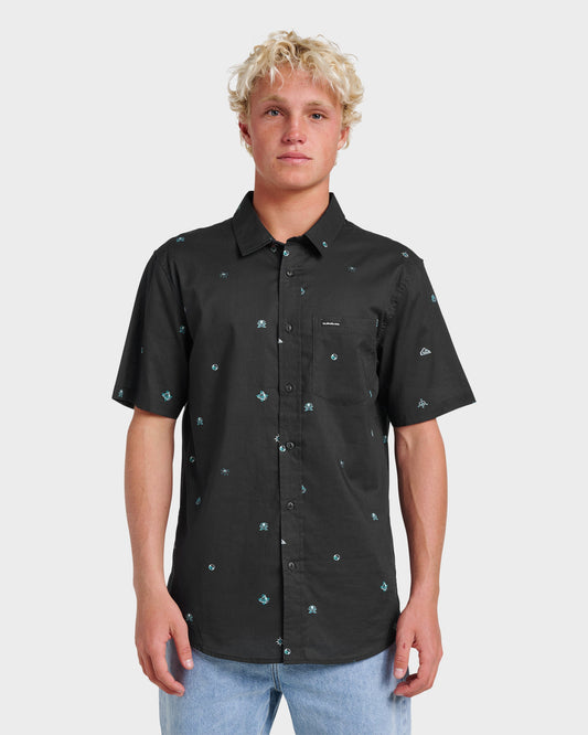 Mini Dimensions Classic Short Sleeve Shirt - Black | Quick Silver