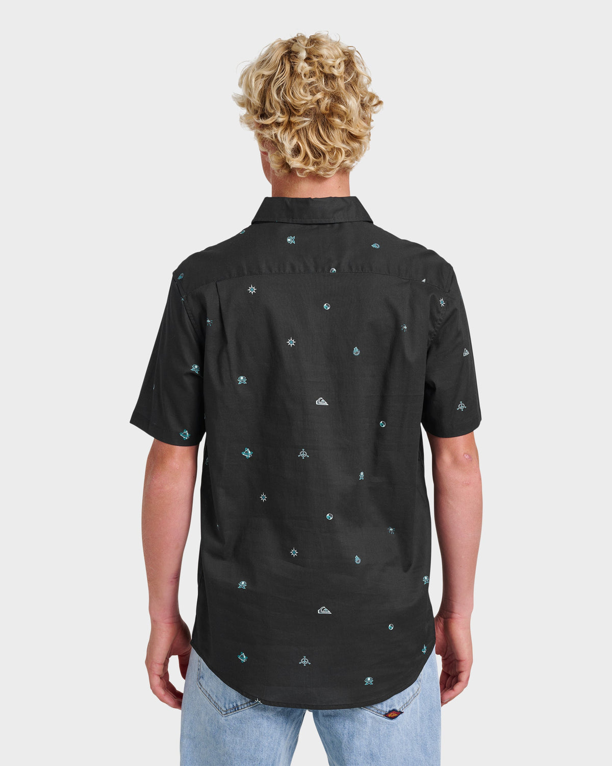 Mini Dimensions Classic Short Sleeve Shirt - Black | Quick Silver