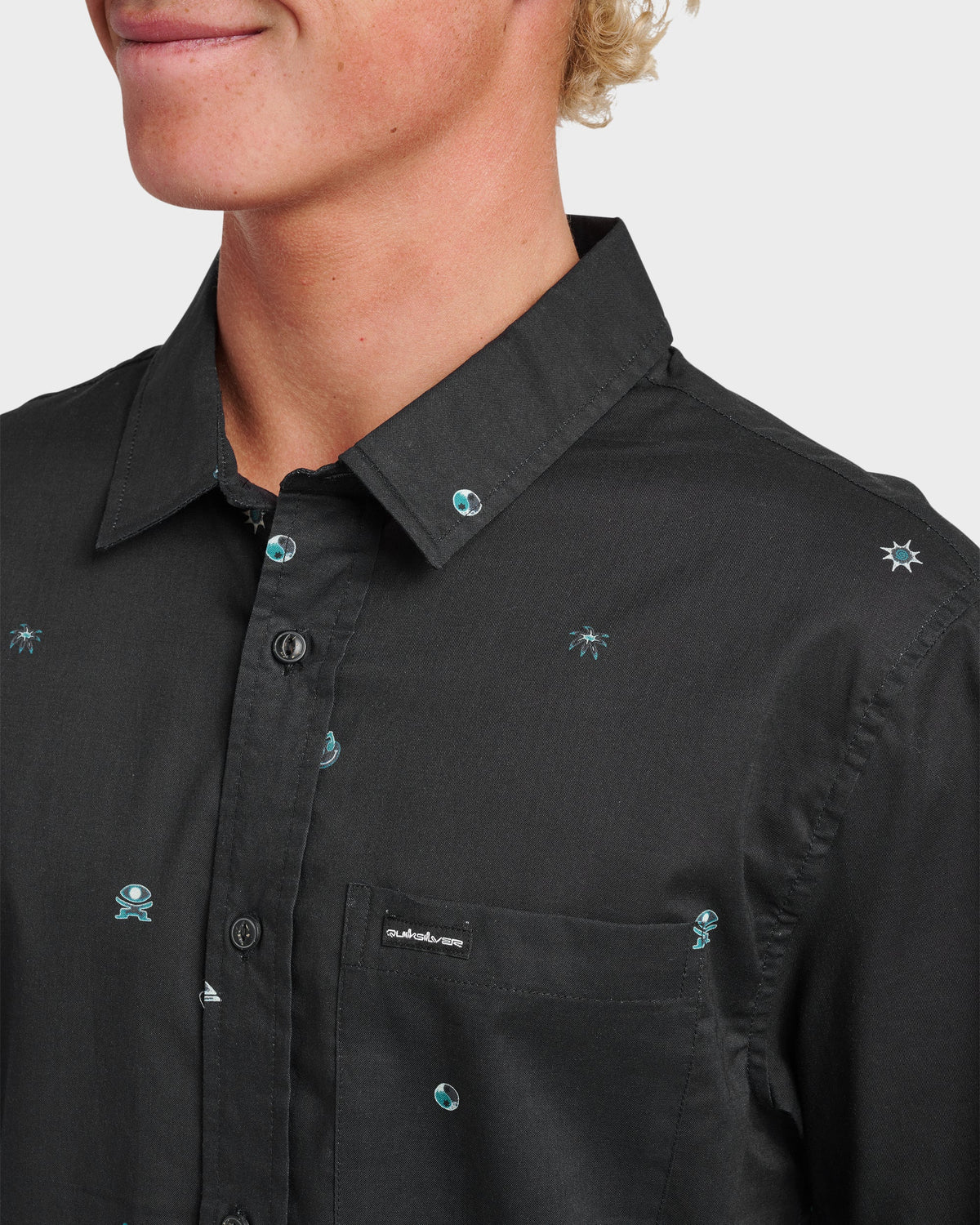Mini Dimensions Classic Short Sleeve Shirt - Black | Quick Silver