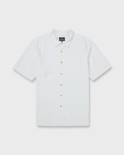 Waterman Tahiti Palms Premium Anti-Wrinkle Shirt - White | Quick Silver