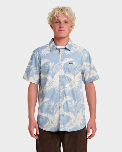 Kahanu Classic Short Sleeve Shirt - Ashley Blue | Quick Silver