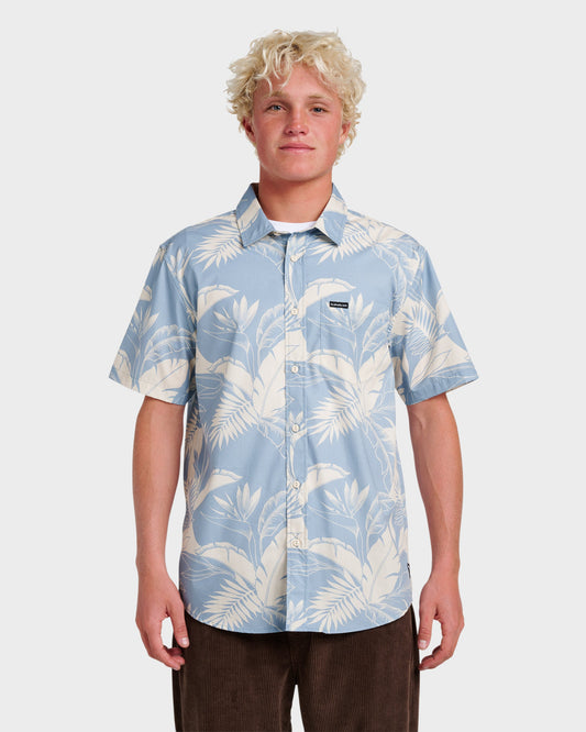 Kahanu Classic Short Sleeve Shirt - Ashley Blue | Quick Silver