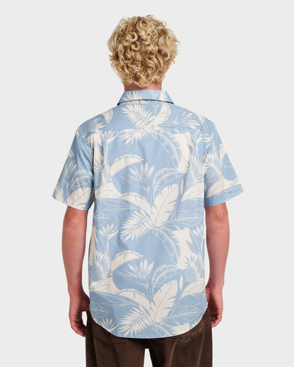 Kahanu Classic Short Sleeve Shirt - Ashley Blue | Quick Silver