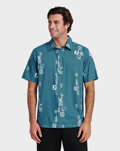 Waterman Mystic Fin Shirt - Real Teal | Quick Silver