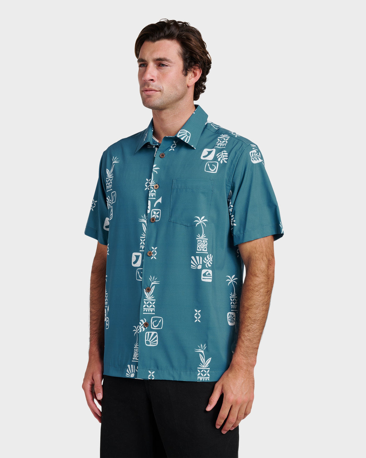 Waterman Mystic Fin Shirt - Real Teal | Quick Silver