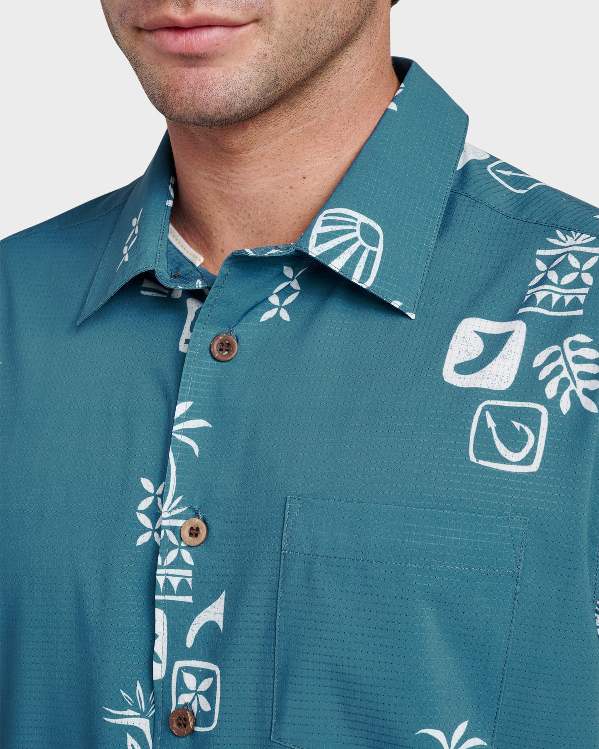 Waterman Mystic Fin Shirt - Real Teal | Quick Silver