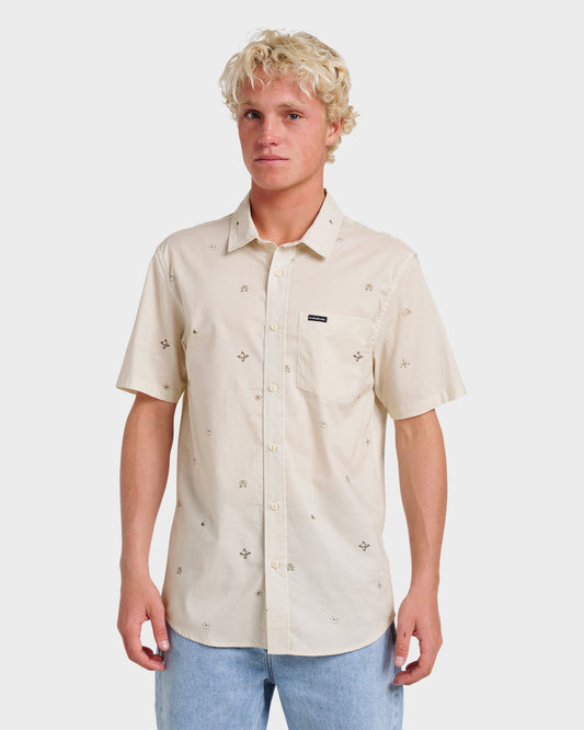 Mini Dimensions Classic Short Sleeve Shirt - Silver Birch | Quick Silver