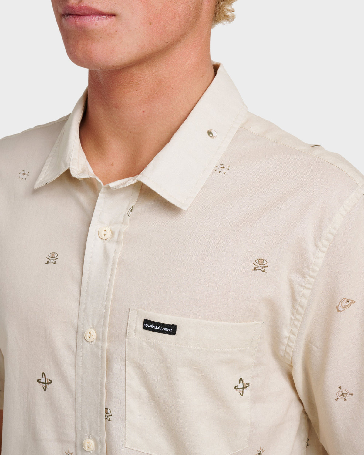 Mini Dimensions Classic Short Sleeve Shirt - Silver Birch | Quick Silver