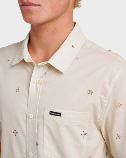 Mini Dimensions Classic Short Sleeve Shirt - Silver Birch | Quick Silver