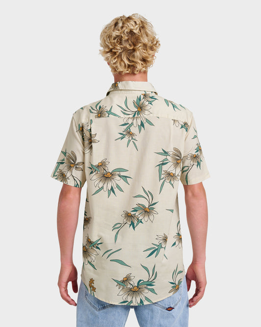 Costal Flora Classic Short Sleeve Shirt - Moonstruck | Quick Silver