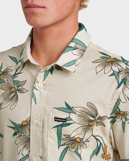 Costal Flora Classic Short Sleeve Shirt - Moonstruck | Quick Silver