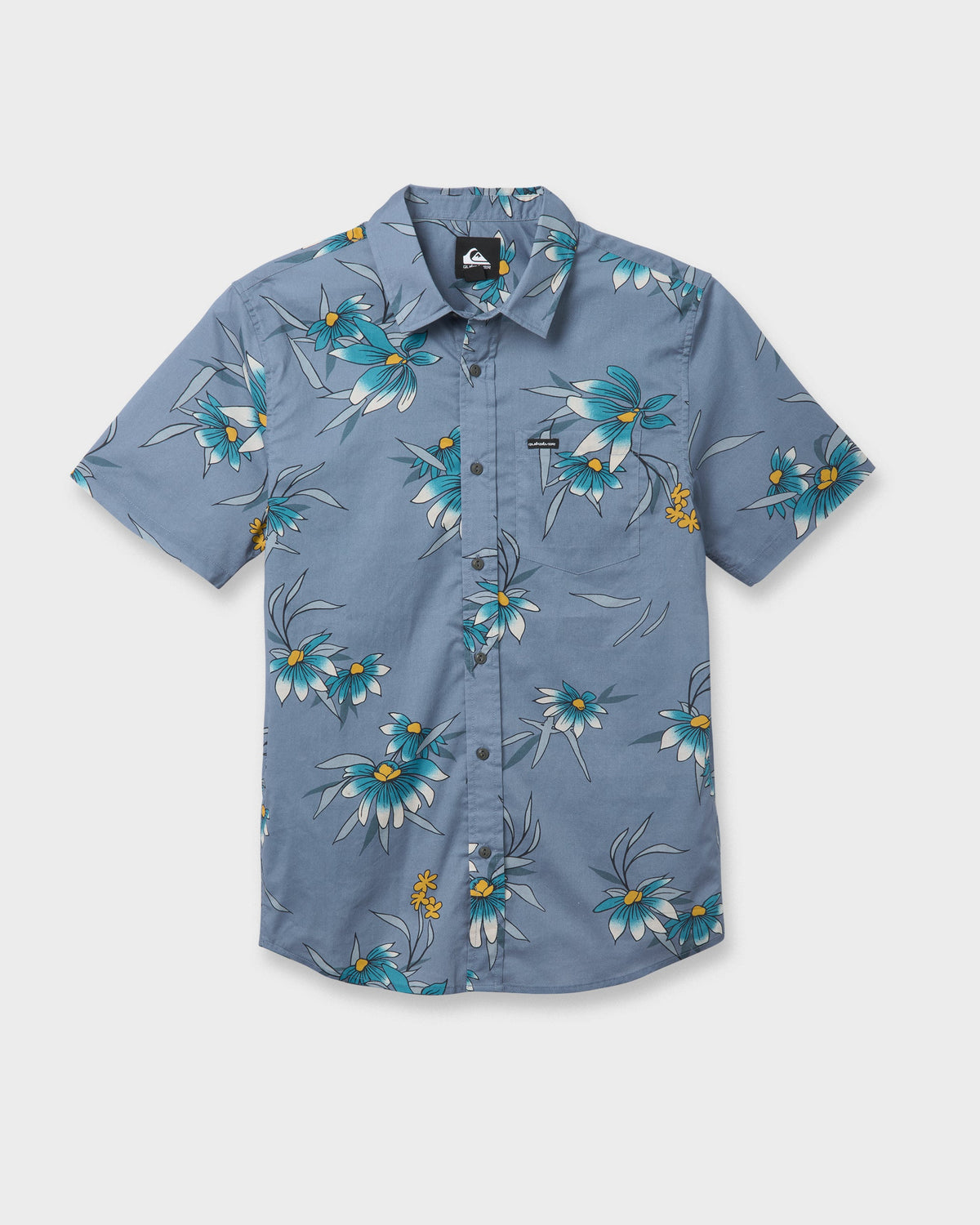 Costal Flora Classic Short Sleeve Shirt - Coronet Blue | Quick Silver