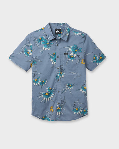 Costal Flora Classic Short Sleeve Shirt - Coronet Blue | Quick Silver