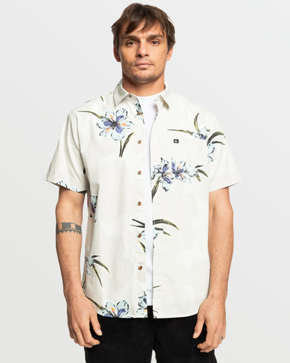 Apero Organic Classics Short Sleeve Shirt - Silver Birch Print | Quick Silver