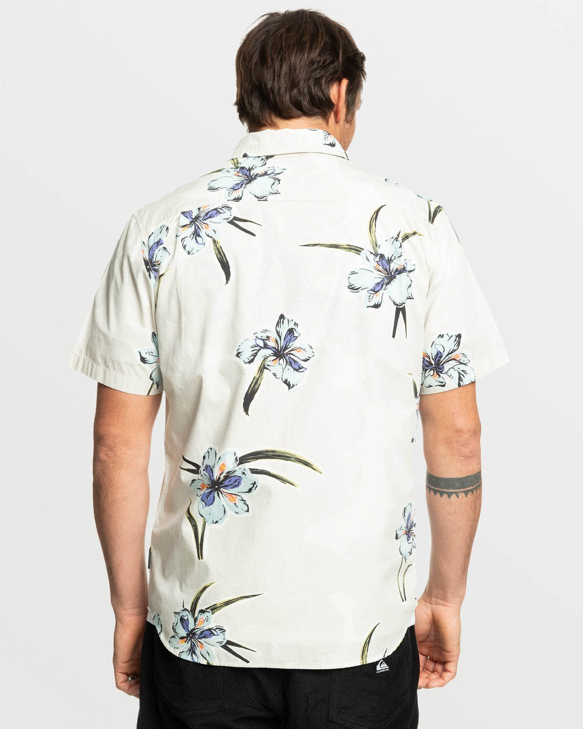 Apero Organic Classics Short Sleeve Shirt - Silver Birch Print | Quick Silver