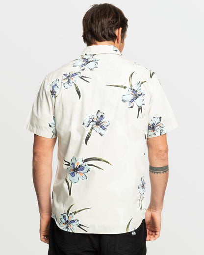 Apero Organic Classics Short Sleeve Shirt - Silver Birch Print | Quick Silver