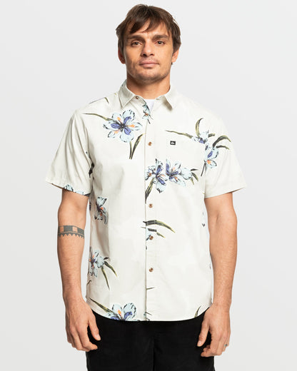 Apero Organic Classics Short Sleeve Shirt - Silver Birch Print | Quick Silver