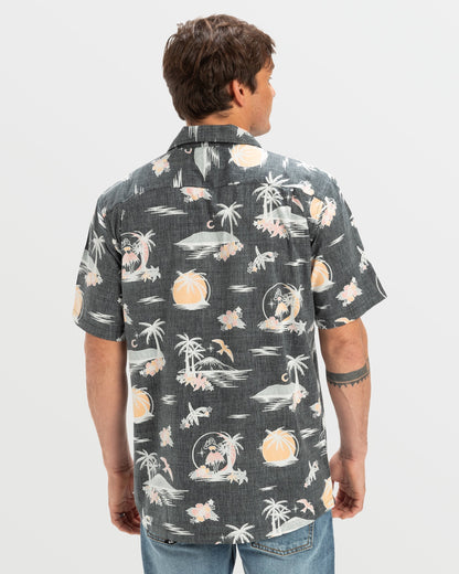 DNA Destination Island Short Sleeve Shirt - Black | Quick Silver