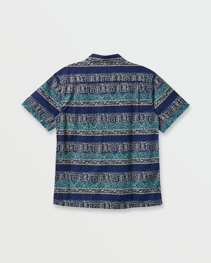 Global Heat Casual Short Sleeve Shirt - Turbo Blue | Quick Silver