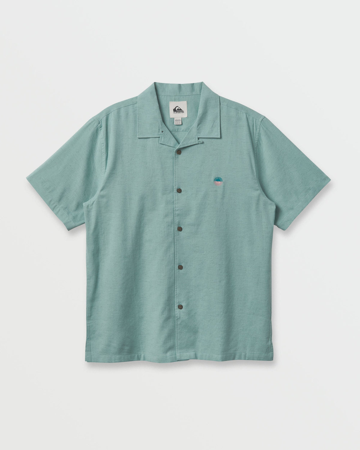 Flecky Island Short Sleeve Shirt - Jade Grey | Quick Silver