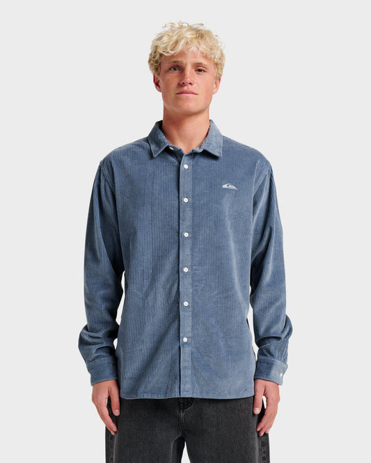 Cord Long Sleeve Shirt - China Blue | Quick Silver
