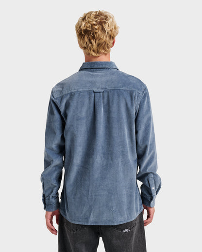 Cord Long Sleeve Shirt - China Blue | Quick Silver