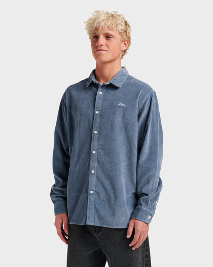 Cord Long Sleeve Shirt - China Blue | Quick Silver