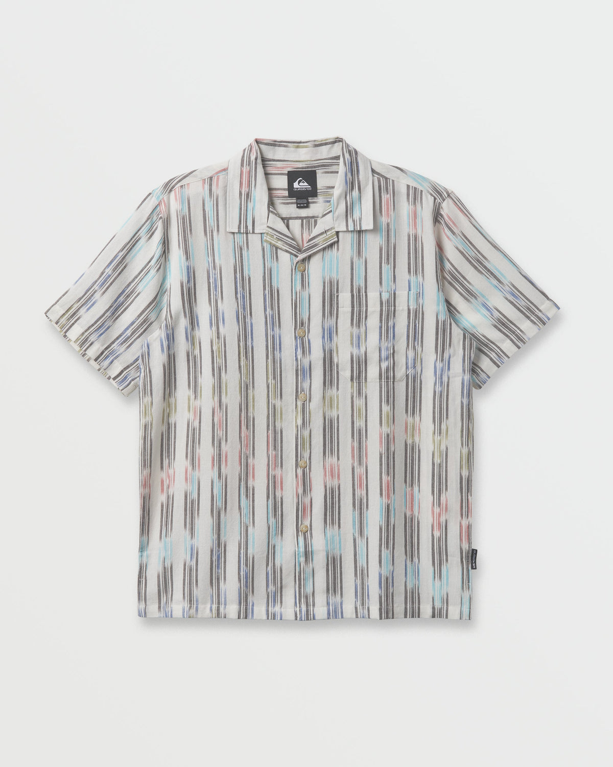 Space Dye Casual Short Sleeve Shirt - Off White | Quick Silver