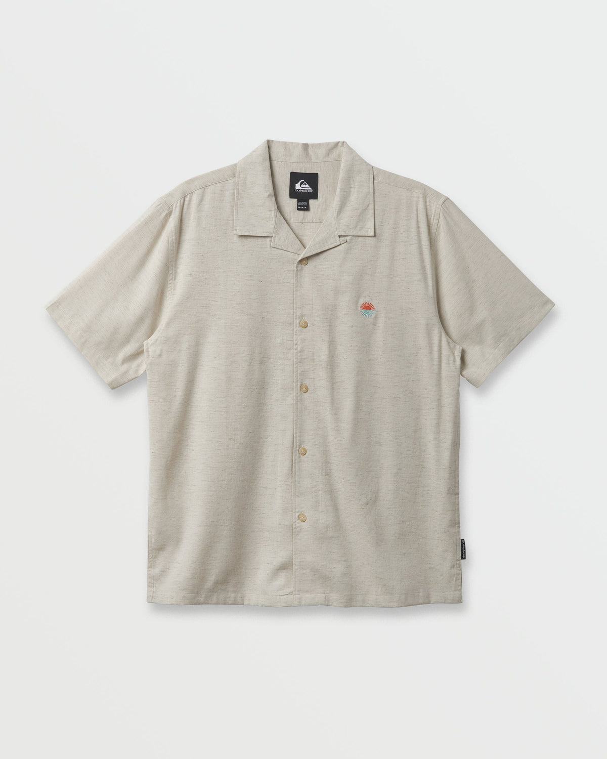 Flecky Island Short Sleeve Shirt - Silver Birch | Quick Silver
