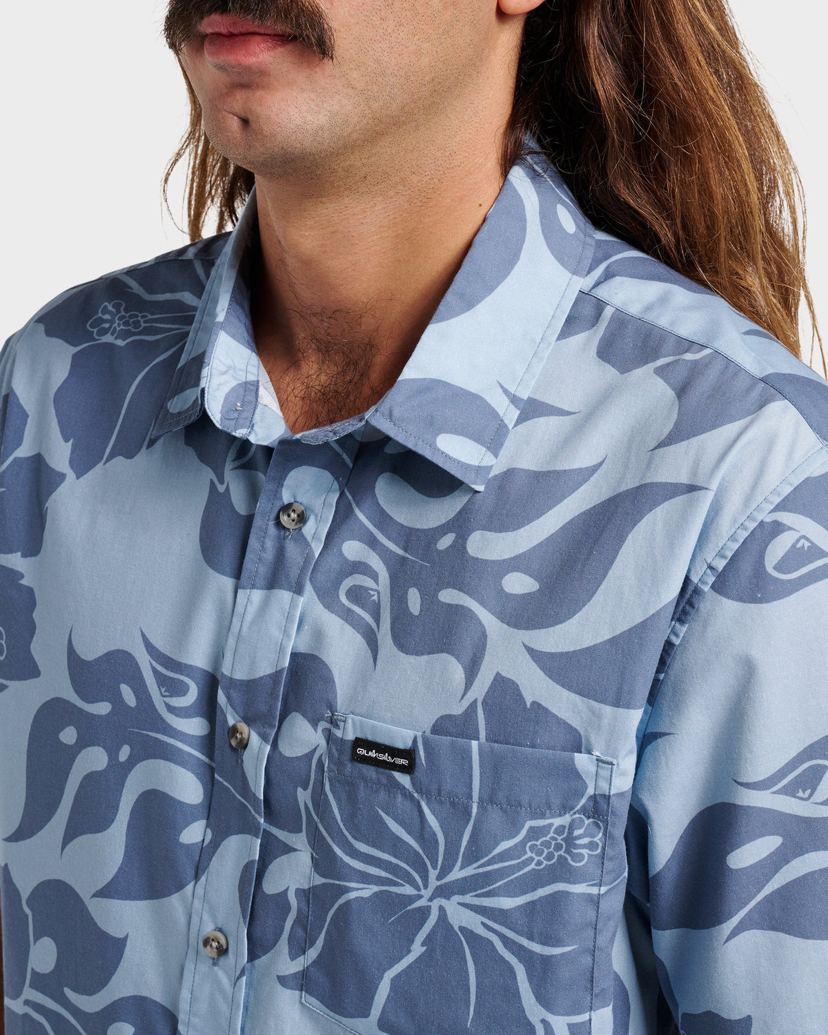 Oceanview Classic Short Sleeve Shirt - Ashley Blue | Quick Silver