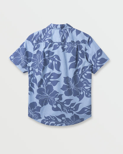 Oceanview Classic Short Sleeve Shirt - Ashley Blue | Quick Silver